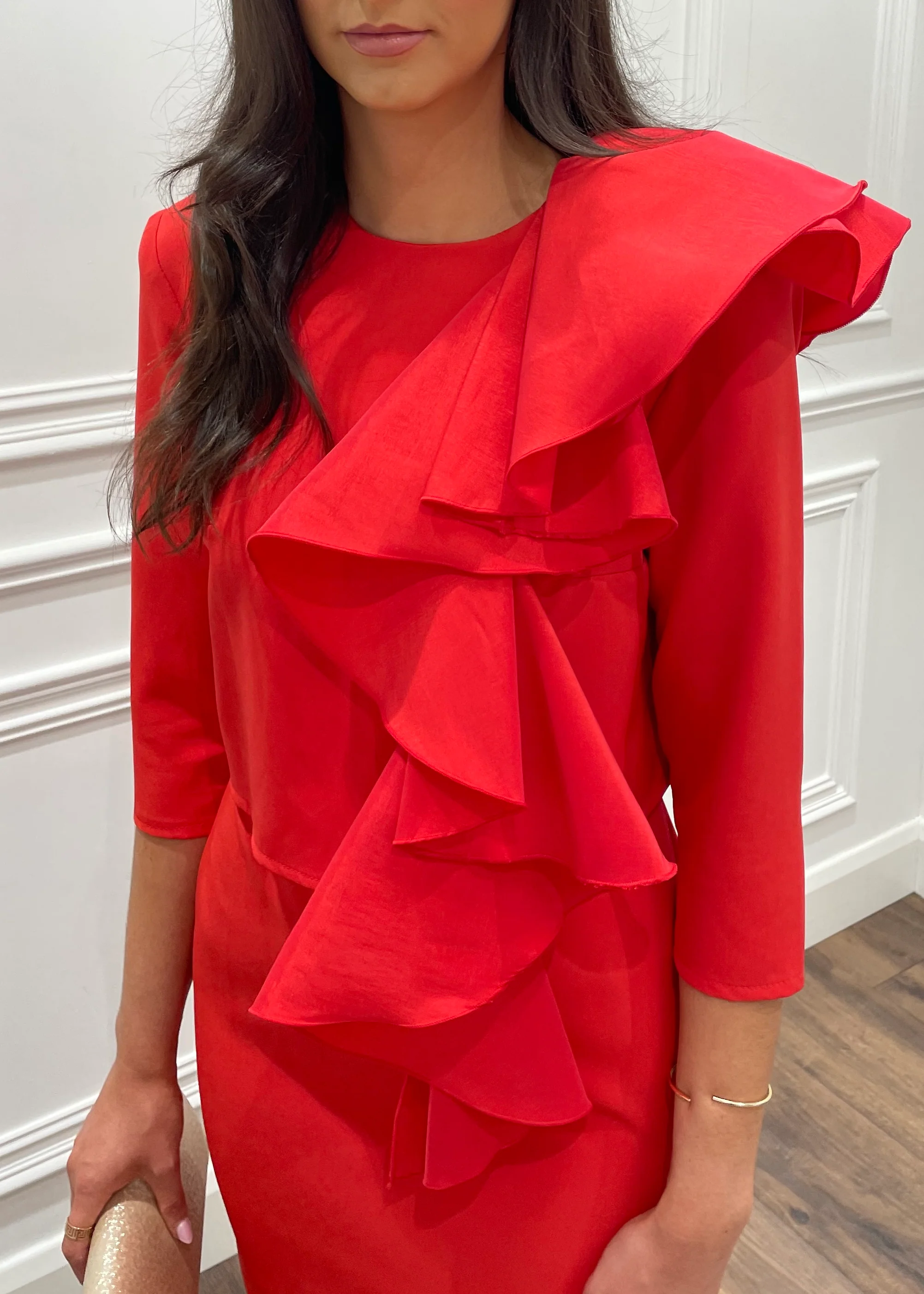 “Mabel” Dress In Red - Image 2